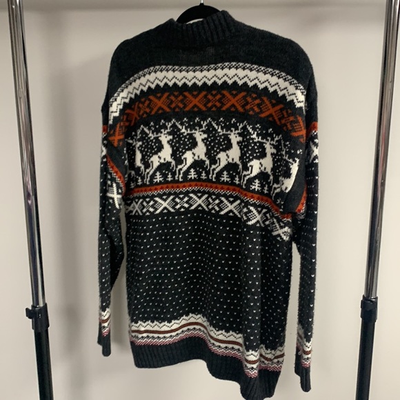 Blue Seven Christmas Sweater Quarter Zip Reindeer Size L - Picture 5 of 5